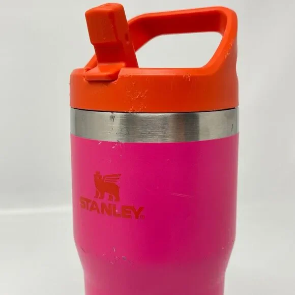 Stanley 20 oz Stainless Steel Ice Flow Go Flip Straw Tumbler Vivid Violet Flawed - Picture 6 of 9